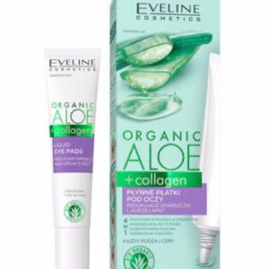 eveline organic aloe+collagen płynne płatki pod oczy redukujące zmarszczki i kurze łapki