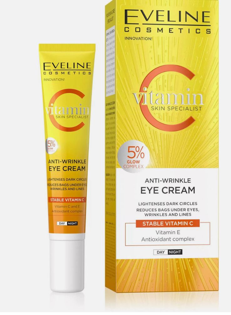 eveline skin specialist vitamin c anti wrinkle przeciwzmarszczkowy krem pod oczy 20ml